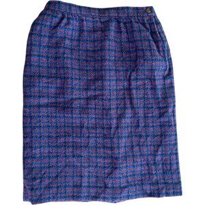 Vintage Pendleton Plaid Skirt Pure Virgin Wool Made In USA